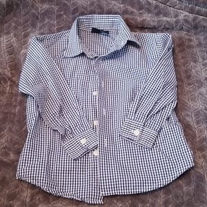 Boy 3T Nautica Button down blue & white check